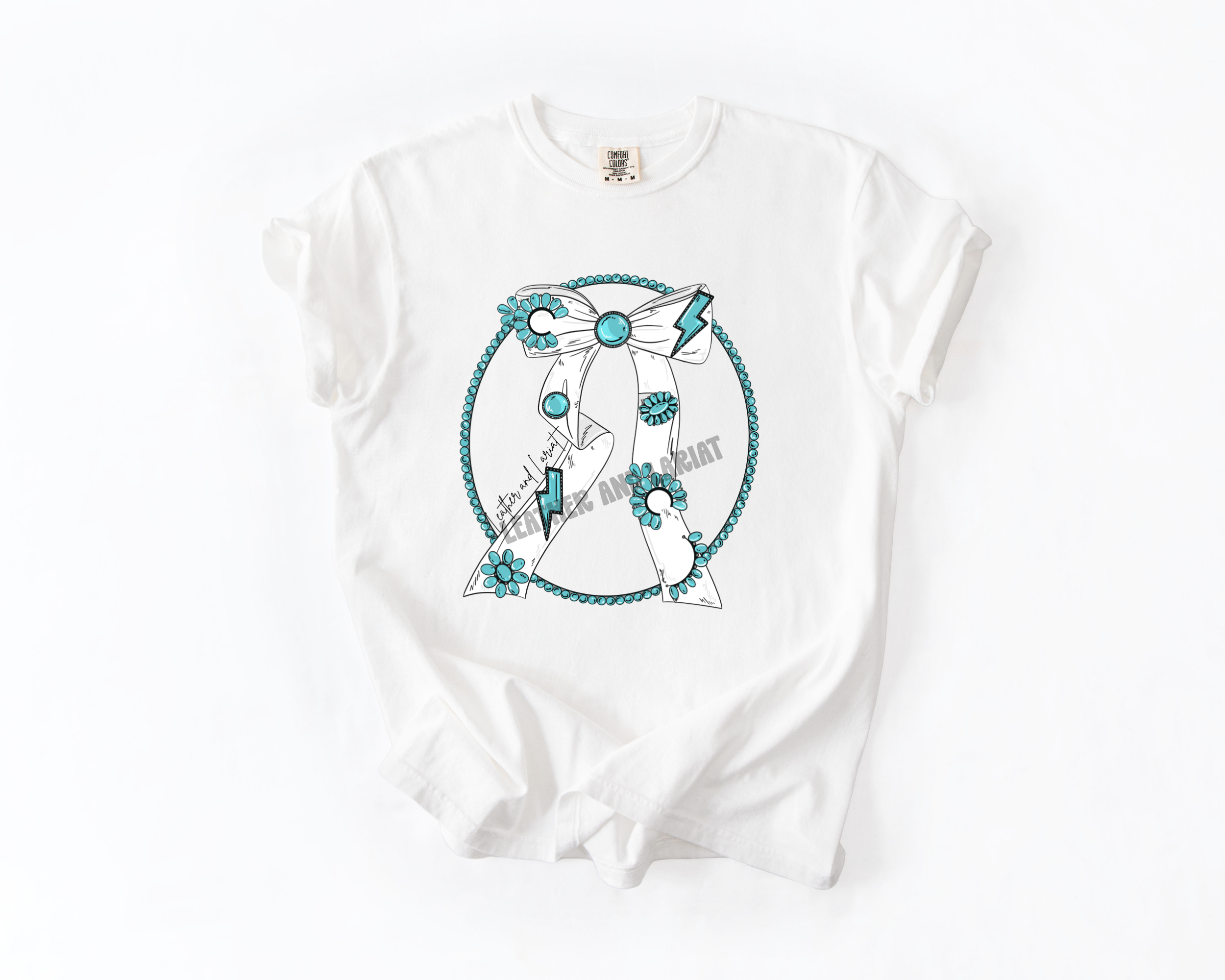 TURQUOISE BRANDED COMFORT COLORS TEE