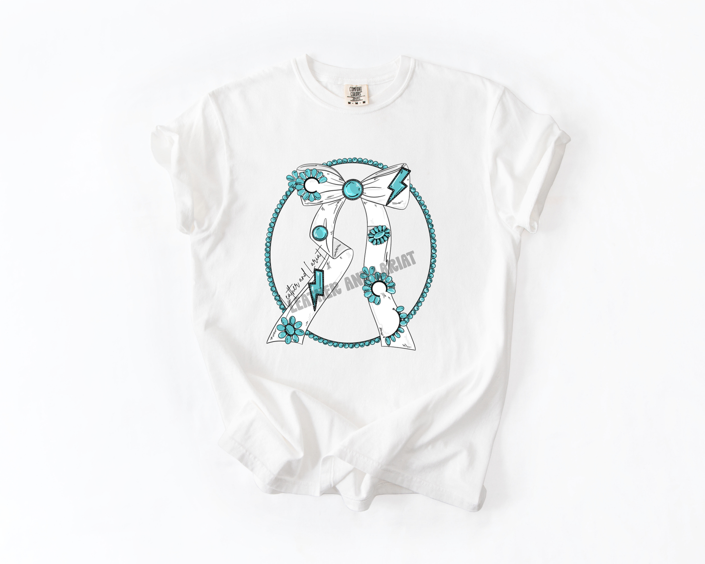 TURQUOISE BRANDED COMFORT COLORS TEE