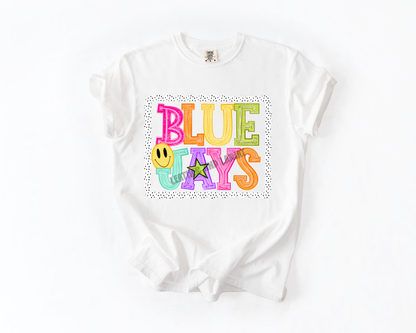 PREPPY BLUE JAYS GAME DAY COMFORT COLORS TEE