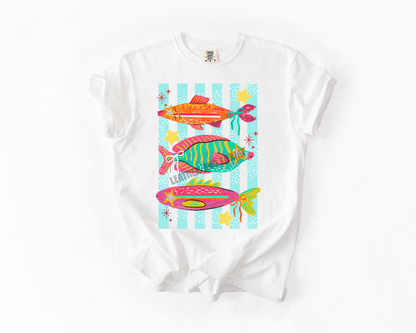 STARRY BOW FISH COMFORT COLOR TEE